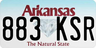 AR license plate 883KSR
