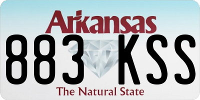 AR license plate 883KSS