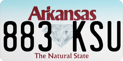 AR license plate 883KSU