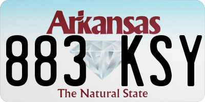 AR license plate 883KSY