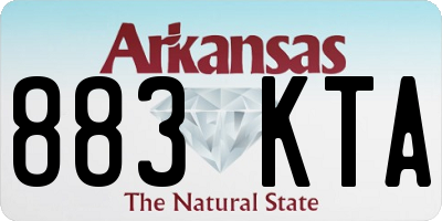 AR license plate 883KTA