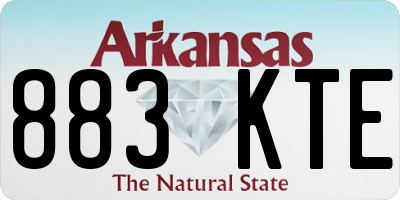 AR license plate 883KTE