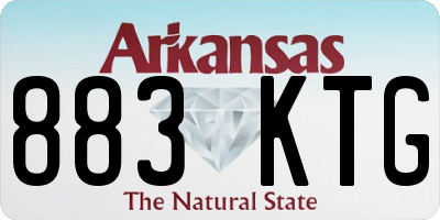 AR license plate 883KTG