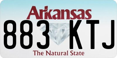 AR license plate 883KTJ