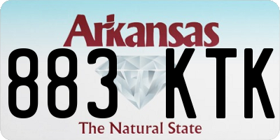 AR license plate 883KTK