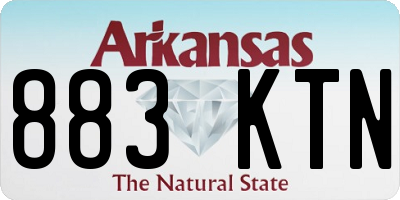 AR license plate 883KTN
