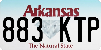 AR license plate 883KTP
