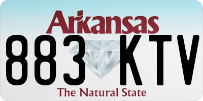 AR license plate 883KTV
