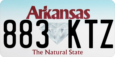 AR license plate 883KTZ