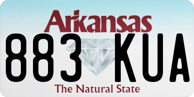 AR license plate 883KUA
