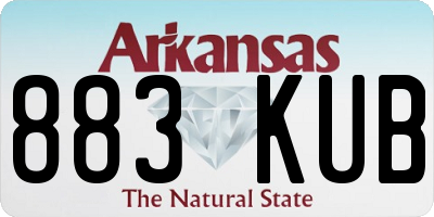 AR license plate 883KUB