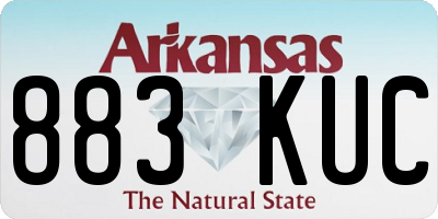 AR license plate 883KUC