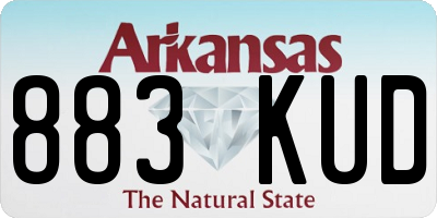 AR license plate 883KUD