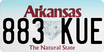 AR license plate 883KUE