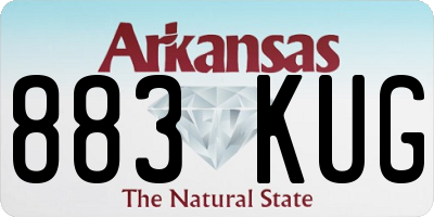 AR license plate 883KUG