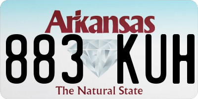 AR license plate 883KUH