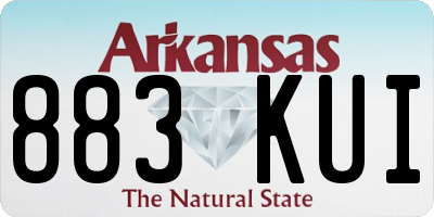 AR license plate 883KUI
