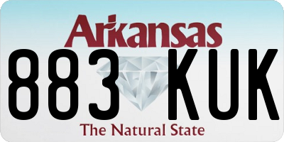 AR license plate 883KUK