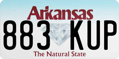 AR license plate 883KUP