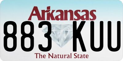 AR license plate 883KUU