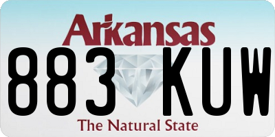 AR license plate 883KUW
