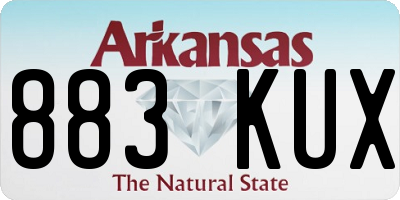 AR license plate 883KUX