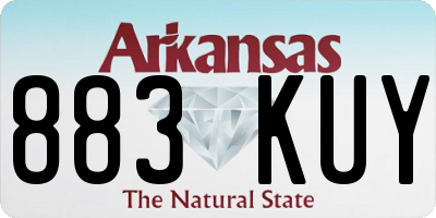 AR license plate 883KUY
