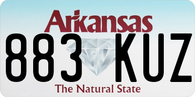 AR license plate 883KUZ