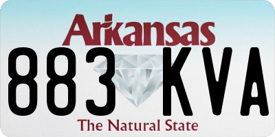 AR license plate 883KVA