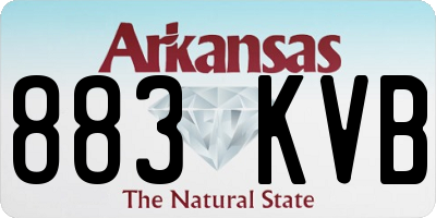 AR license plate 883KVB