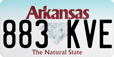 AR license plate 883KVE