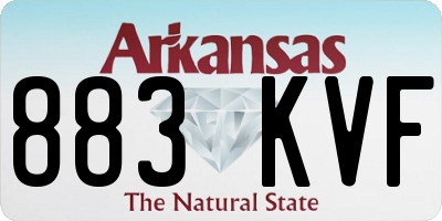 AR license plate 883KVF