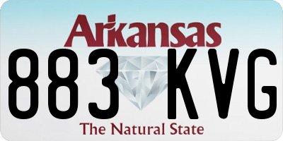 AR license plate 883KVG