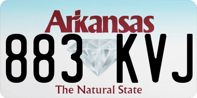 AR license plate 883KVJ
