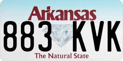 AR license plate 883KVK