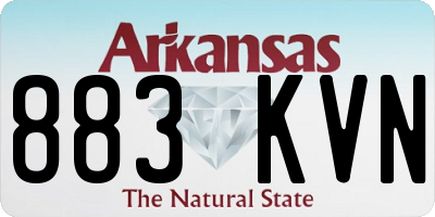 AR license plate 883KVN