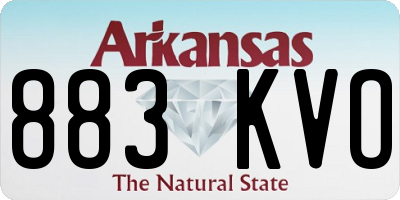 AR license plate 883KVO