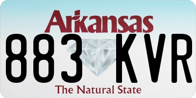 AR license plate 883KVR
