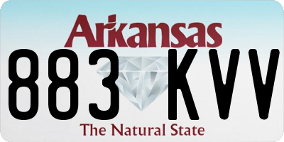 AR license plate 883KVV