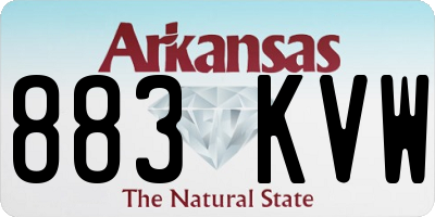 AR license plate 883KVW