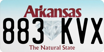 AR license plate 883KVX