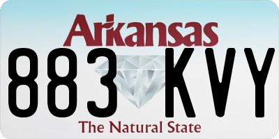 AR license plate 883KVY