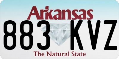 AR license plate 883KVZ