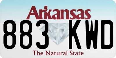 AR license plate 883KWD