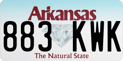 AR license plate 883KWK