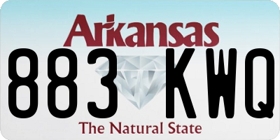 AR license plate 883KWQ