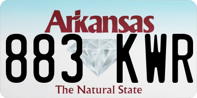 AR license plate 883KWR