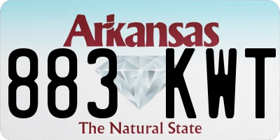 AR license plate 883KWT