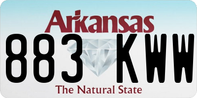 AR license plate 883KWW