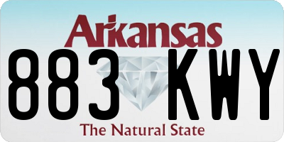 AR license plate 883KWY
